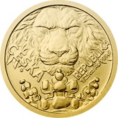Gold Tschechischer Löwe 1/25 oz - 2023