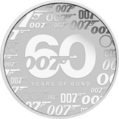 Silber James Bond 1 oz - 60. Jubiläum - Perth Mint 2022