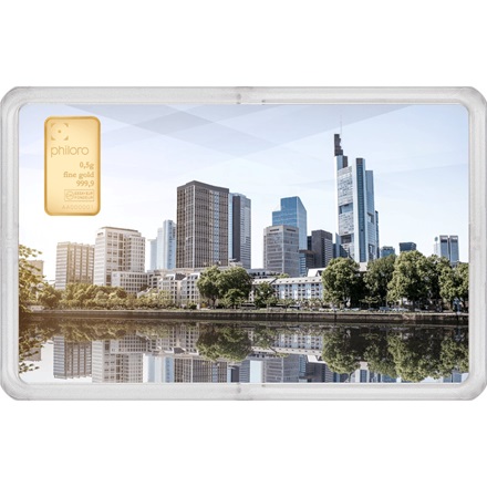 Goldbarren 0,5 g - philoro - Städtekarte Frankfurt