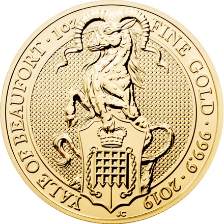 Gold The Queen's Beasts 1 oz - Yale of Beaufort 2019