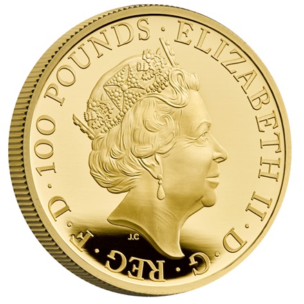 Gold The Queen's Beasts 1 oz PP - Completer Coin 2021