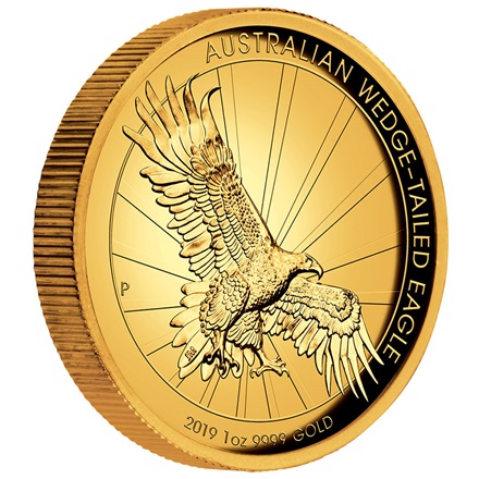 Gold Wedge Tailed Eagle 1 oz PP - High Relief 2019