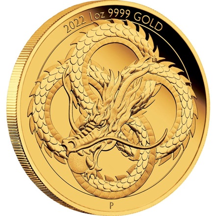 Gold Drache Chinesische Fabelwesen 1 oz PP - 2022