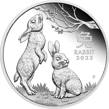 Silber Lunar III 3 Coin Set PP - Hase 2023