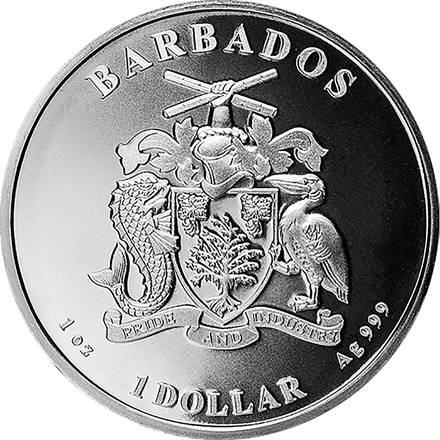 Silber Barbados Seahorse 1 oz - 2020